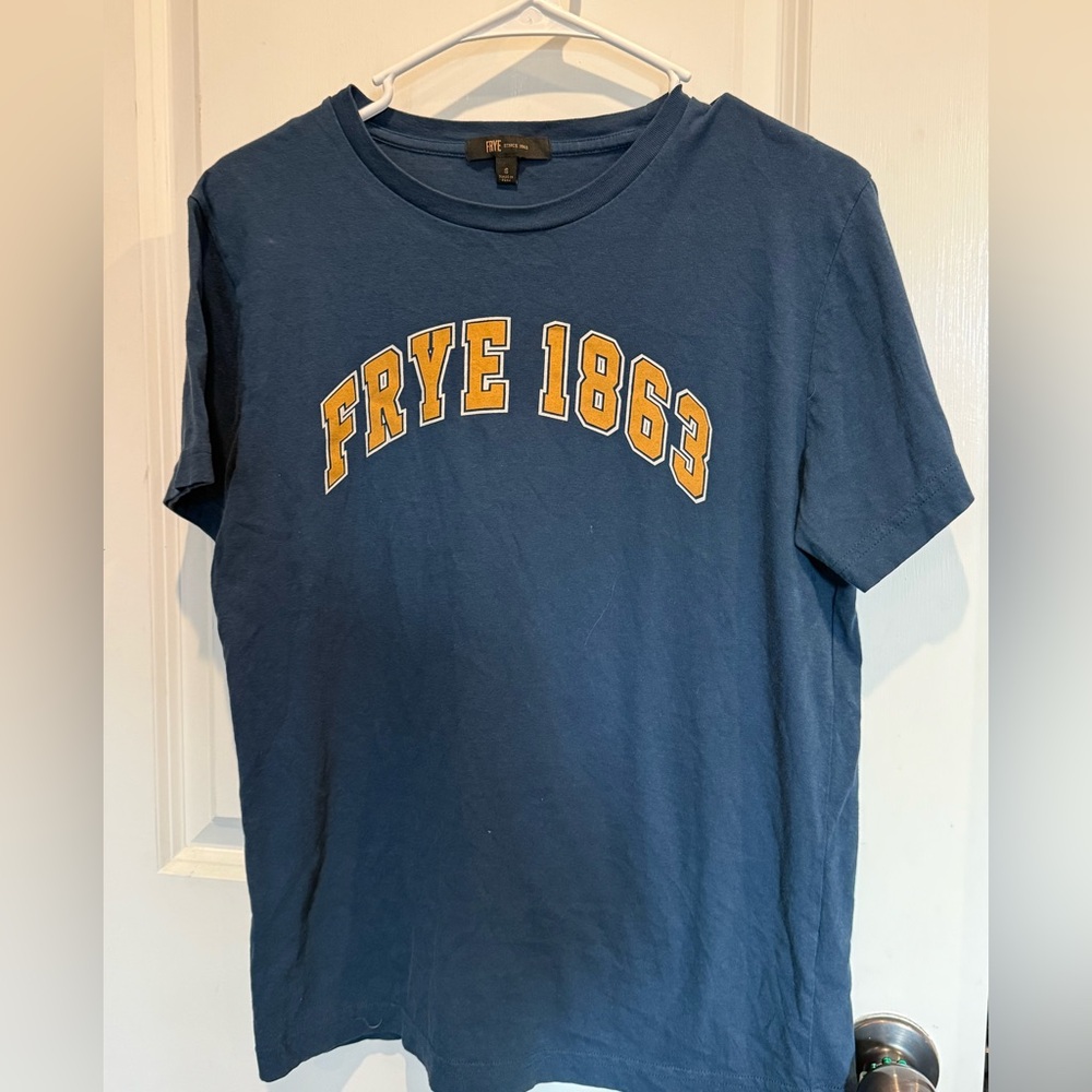 Frye 1863 Graphic Tee Small Navy Short Sleeve Logo T Shirt